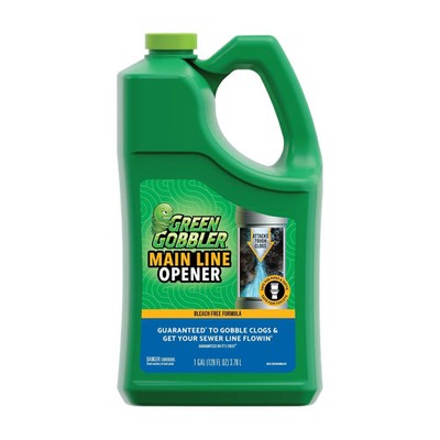 GREEN GOBBLER 1 Gal Drain Cleaner Grease Clog Remover Main Line Opener Toilet