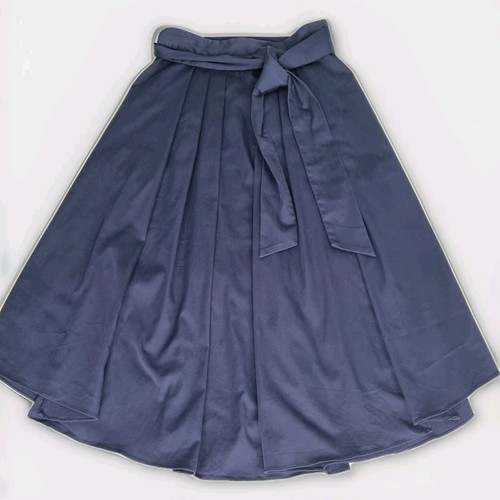 Marcs Skirt Size 8 XS Blue Flared Midi Cotton Elastane Career Workwear In EUC