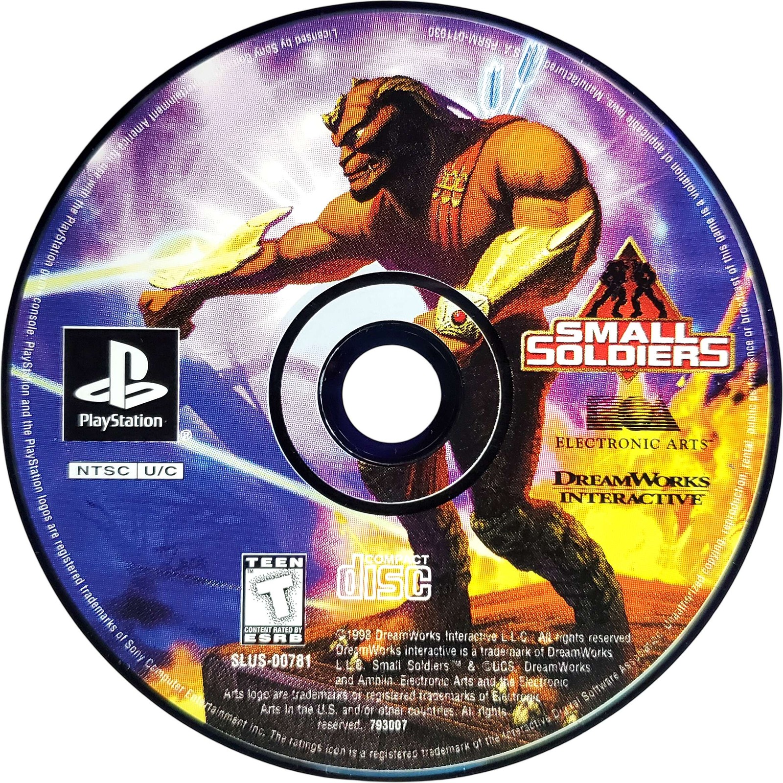 Small Soldiers Sony PlayStation PS1 Game Disc & Case Art Only Tested