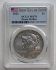 2023 $1 Silver Peace Dollar PCGS MS70 First Day of Issue