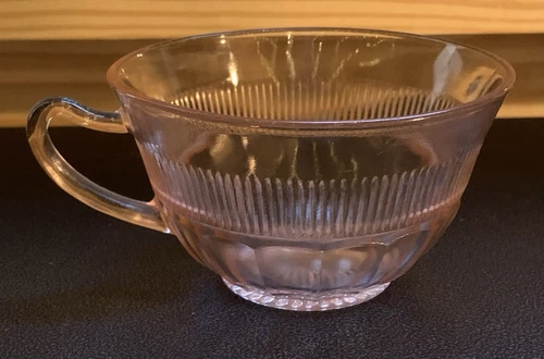 Vintage Anchor Hocking Coronation Pink Depression Glass Teacup
