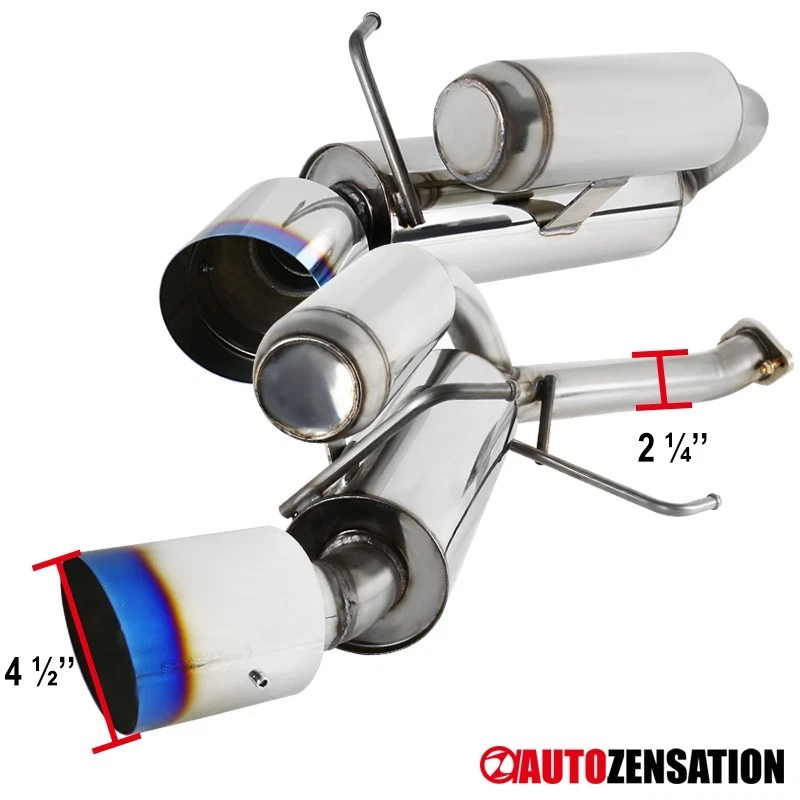 Fit 2003-2007 Infiniti G35 Coupe 2Dr Titanium Tip Catback Exhaust System Racing Foto 4 de 4