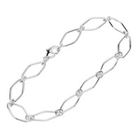 Armband 925 Sterling Silber 19Cm Figaro Ankerkette Rund Damen Armkette Exquisit