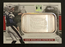 Adam Vinatieri 2018 Impeccable Silver bar Super Bowl 38 logo. 8 of 15
