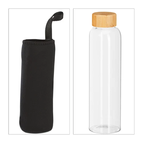 Botella de agua botellas reutilizables 500 ml ligera cantimplora de vidrio - Imagen 9 de 9