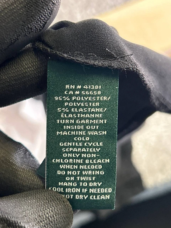 Lauren Ralph Lauren Dress Womens 12 Black Ivory Bluoson Midi - Image 4 of 4