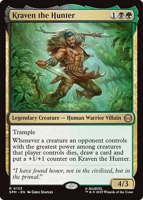 KRAVEN THE HUNTER x1 mtg NM-M Marvel's Spider-Man 1 Rare