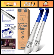 Extra Long Metal Shoe Horn with Long Handle for Seniors, Men, Women  Kids