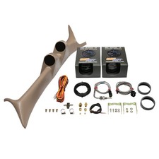 Glowshift 60 Boost1500f Egt Gauges Tan Dual Pod Fits 99-07 Super Duty