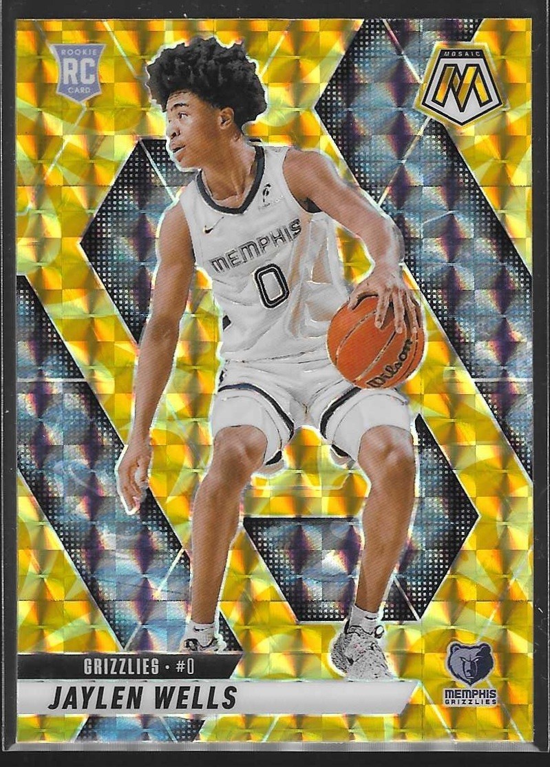 2024-25 Panini Mosaic Jaylen Wells Rookie #240 Yellow Reactive Grizzlies RC