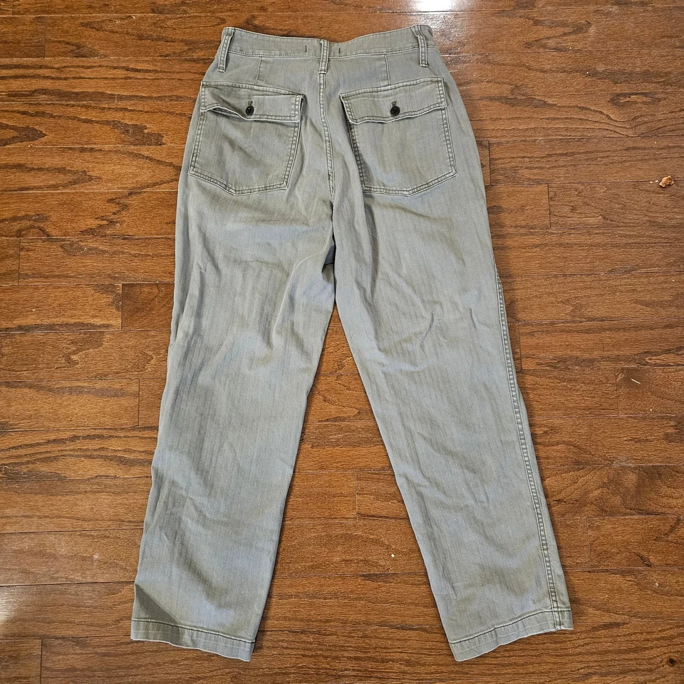 Madewell Women's The Perfect Vintage Straight Work Pants in Caper Green Size 28 - Image 3 of 4