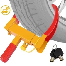 ⭐ HEAVY DUTY Wheel Clamp Tire Lock Car Security ATV SUV Camper Chock Anti Theft