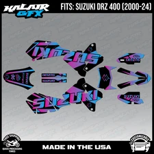 Graphics kit for Suzuki DRZ400 SM, S and E (2000-2024) Flow Series - Magenta