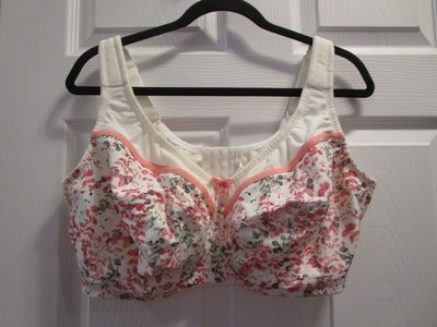 ULLA POPKEN WIRE-FREE RELIEF BRA IN SUMMER FLORAL SIZE 50D  NEW
