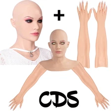 Realistic Silicone Female Face Mask Crossdresser Head Mask For women For Cosplay