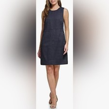 NWT Tommy Hilfiger Size 12 Women's Hopsack Weave A-line Dress