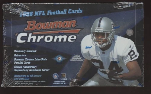 1998 Bowman Chrome Sealed Unopened Hobby Box Peyton Manning Randy Moss Refractor
