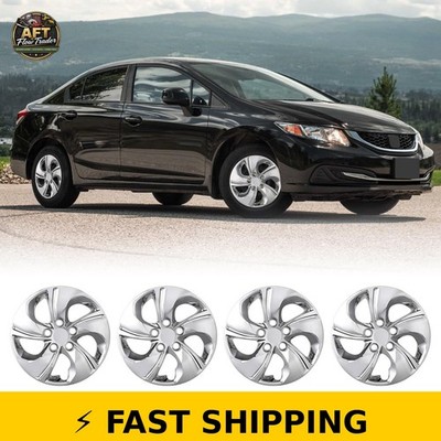 Hawkley 15 Inch Chrome Hubcaps Set of 4 for Honda Civic 2013-2015