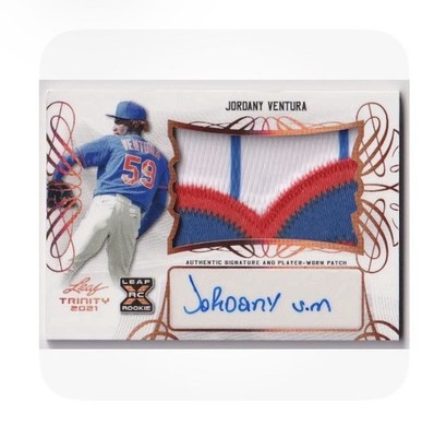 JORDANY VENTURA 2021 Leaf Trinity Bronze Rookie 4 Color Patch Auto RC XRC PA-JV2