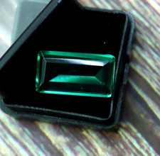Natural D Green Sapphire Gemstone 7.05CT Emerald Cut Sapphire Ring AAA Gemstone