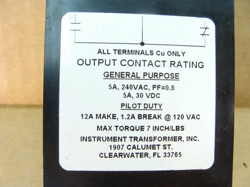 Instrument Transformers Inc USA auto reset phase voltage relay APVR-120 - Picture 3 of 6
