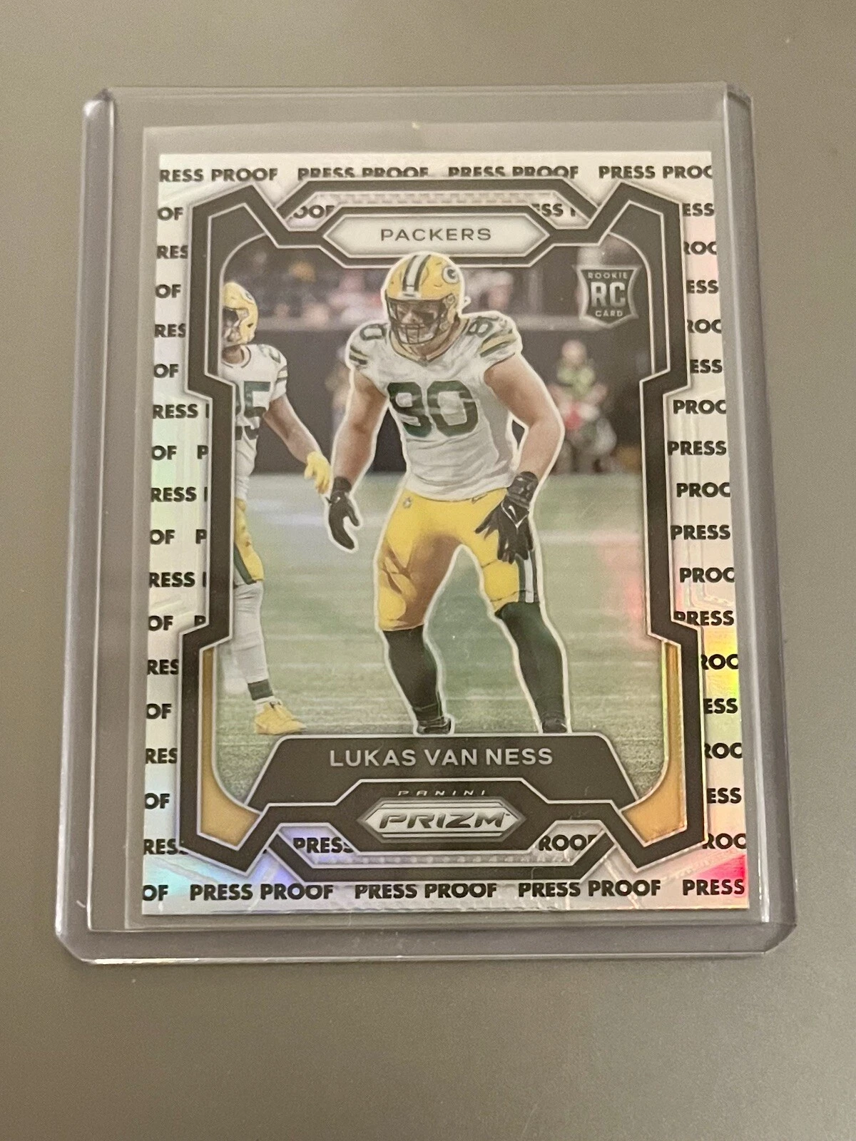 Lukas Van Ness 2023 Panini Prizm Rookie Silver Press Proof Case Hit SSP #336 RC