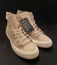 Image of CONVERSE CHUCK TAYLOR ALL STAR "FRILLY THRILLS" HI TOP-Ivory Sz 8-563421C-NWT