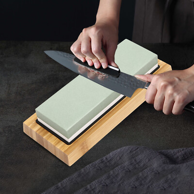 Knife Sharpening Wet Stone Set 400/1000+3000/8000 Grit Premium Whetstone Cut DHL