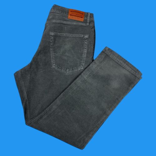 Lucky Brand 223 Mens Sz 38x32 Straight Leg Stretch Corduroy Gray 5 Pocket Pants