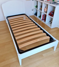 Letto completo di rete a doghe di faggio da 1 piazza 80x200