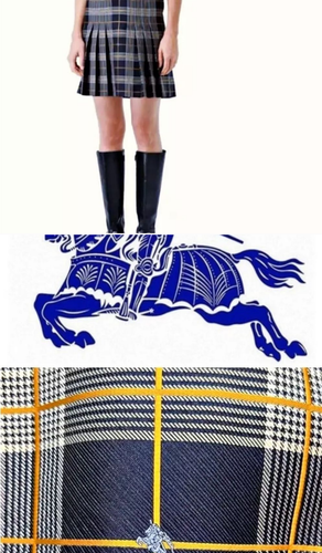 Abito a tubino Burberry nuovo con etichette $1250 Alana NAVY CHECK - taglia US 8 UK 10 42EU - Foto 5 di 11