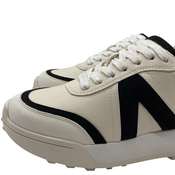MIA Womens Shoes Town Sneakers Size 6 Vegan Leather White Black Chunky Casual - Image 3 of 4