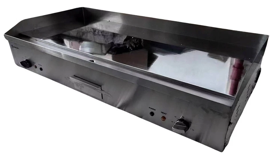 Quantum CE® Chrome Top 100cm Electric Table Top Griddle Double 2 x 3kW 1 Metre