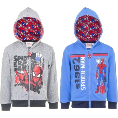 Spiderman - Jungen Sweatjacke Jacke Freizeitjacke blau grau 98 104 116 128 #270