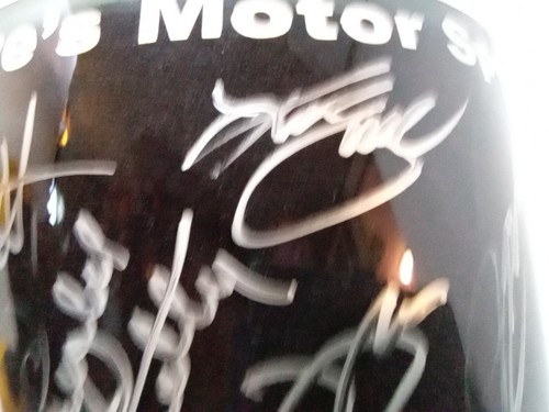6 Cup Champions Autographed Full Size Pole Winner Helmet Lowe's Motor Speedway - Picture 10 of 14