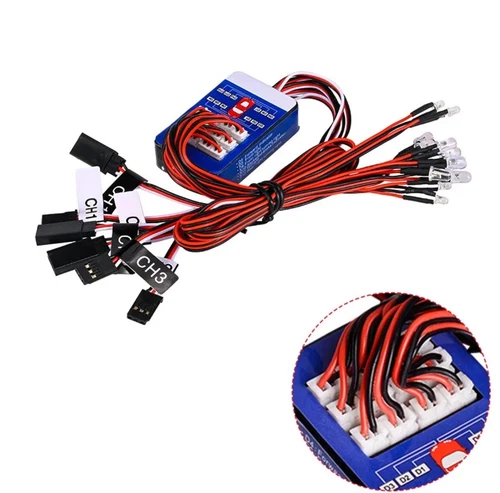 12 LED Lighting Kit RC drift 1/10 Car Flashing Lights System hpi traxxas axial