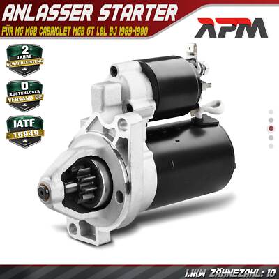 Anlasser Starter 1.1 KW 12 Zähnez. für MG MGB Cabriolet MGB GT 1.8L 1969-1980