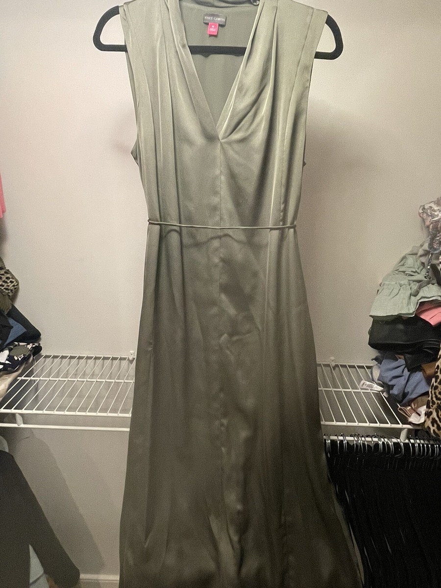 vince camuto olive green dress Vince Camuto Womens Green Dress 3/4 Sleeve Size Medium