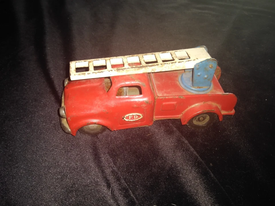 Vintage Metal Firetruck Toy - Image 2 of 2