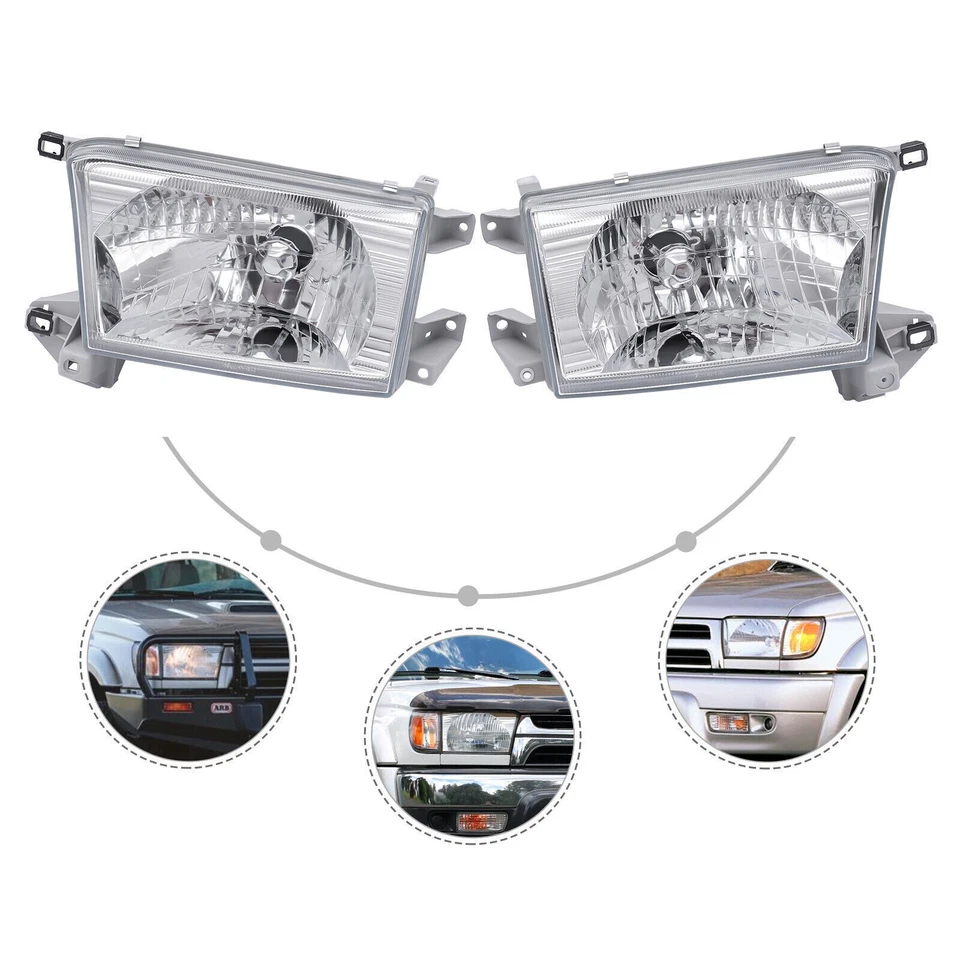 Pares de faros delanteros derecho e izquierdo para Toyota 4runner 1996-2002 Foto 3 de 4
