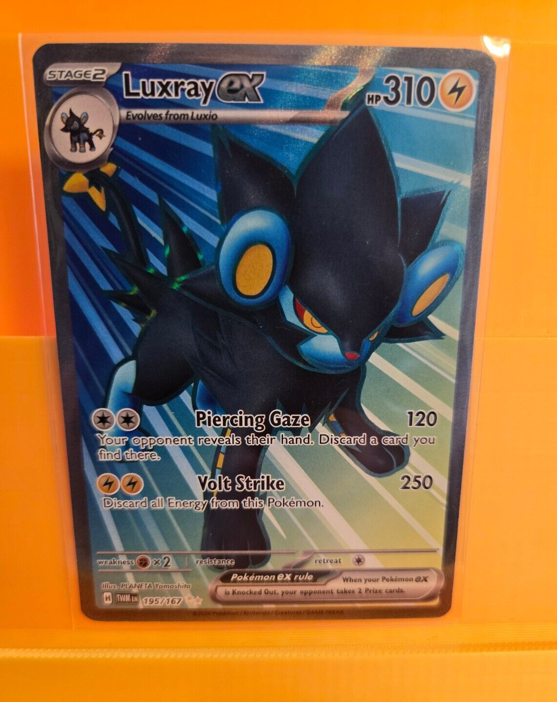 *NEAR MINT HOLO* Luxray ex #195 Pokemon Twilight Masquerade Pokemon Card