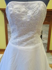 NEW Amy Lee Vintage Wedding Dress FLOWERS BEADING PRINCESS Gown Train FREE SHIP