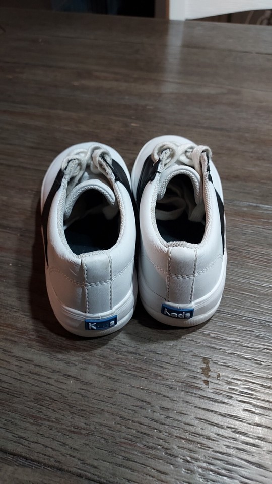 Girls KEDS Size 9W Black/White VGUC eBay