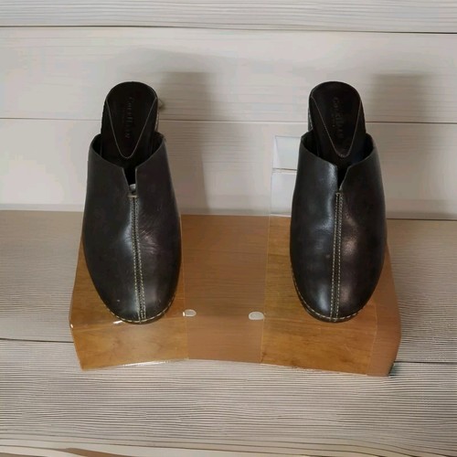 Cole Haan Country Womens SLIP ON Mules Dark Green Leather Heels Size 7.5 B - Picture 12 of 12