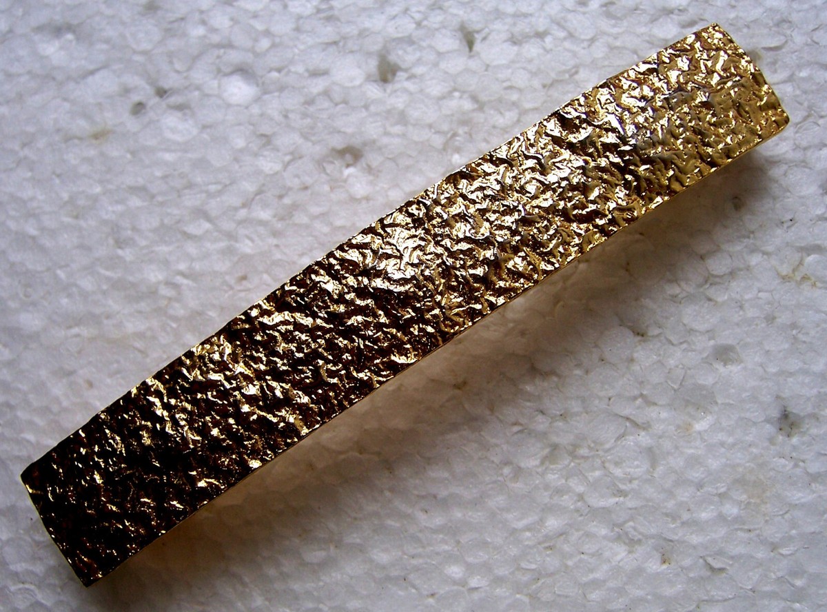 Broche Aigrette Royale Vintage - Métal Doré, Argenté Et Laqué Trichrome, Années 1980, Occasion