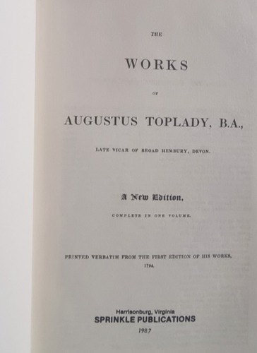 AUGUSTUS MONTAGUE TOPLADY: The Complete Works / Sprinkle Publications - Foto 6 di 13