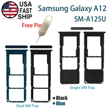 New Single / Dual SIM Tray MicroSD Card Holder Slot For Samsung Galaxy A12 A125U