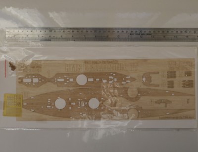 Hunter 1/350 HMS Dreadnought  wooden deck for TRUMPETER 05328 W35046