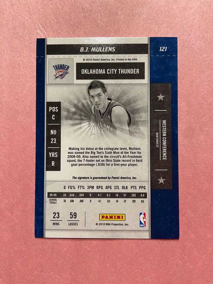 Byron Mullens 2009-10 Panini Playoff Contenders Rookie Ticket Auto Autograph #1 - Image 2 of 2