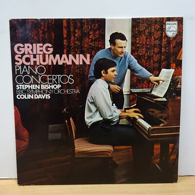 6500 166 GRIEG SCHUMANN Piano Concertos STEPHEN BISHOP PHILIPS STEREO LP EX+